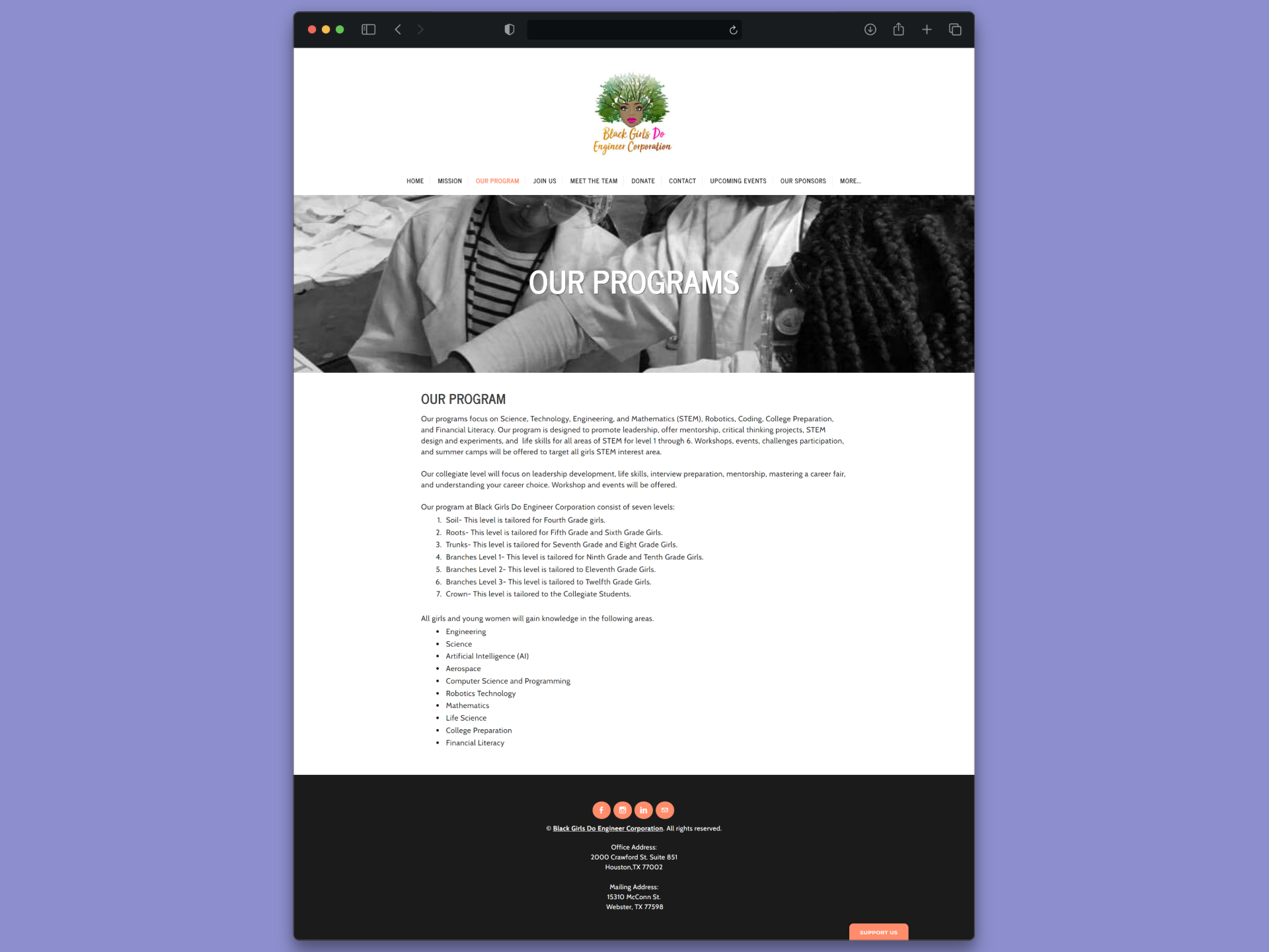 Pre-existing BGDE Programs Page